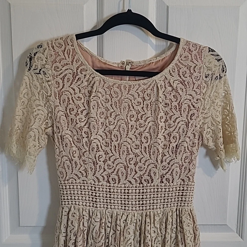 Darling Cream Dress - Picture 1 of 7